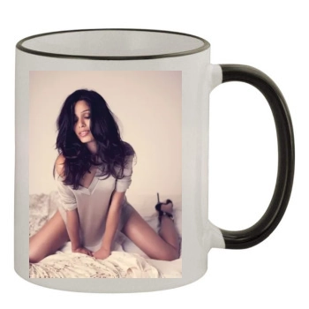 Freida Pinto 11oz Colored Rim & Handle Mug