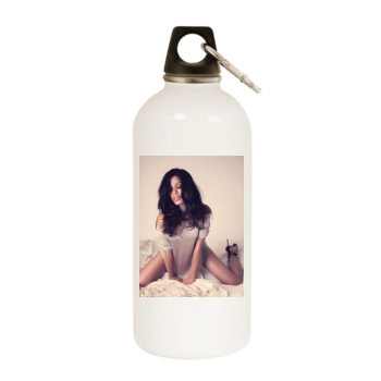 Freida Pinto White Water Bottle With Carabiner