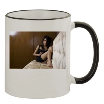 Freida Pinto 11oz Colored Rim & Handle Mug