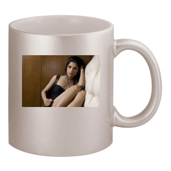 Freida Pinto 11oz Metallic Silver Mug