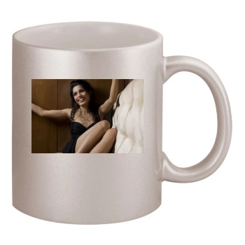 Freida Pinto 11oz Metallic Silver Mug