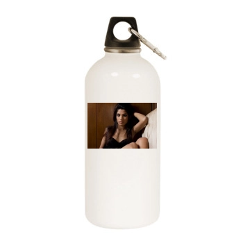 Freida Pinto White Water Bottle With Carabiner