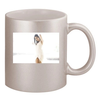 Freida Pinto 11oz Metallic Silver Mug