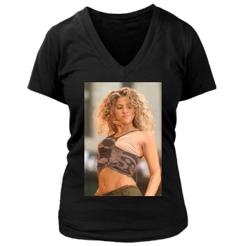 Shakira Women's Deep V-Neck TShirt