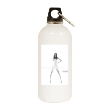 Freida Pinto White Water Bottle With Carabiner