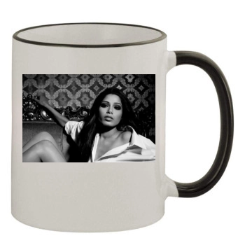 Freida Pinto 11oz Colored Rim & Handle Mug