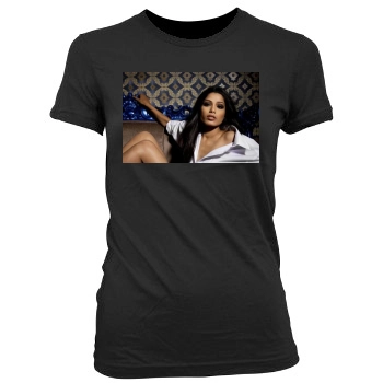 Freida Pinto Women's Junior Cut Crewneck T-Shirt