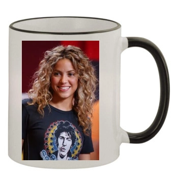 Shakira 11oz Colored Rim & Handle Mug