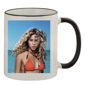 Shakira 11oz Colored Rim & Handle Mug