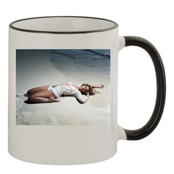 Shakira 11oz Colored Rim & Handle Mug