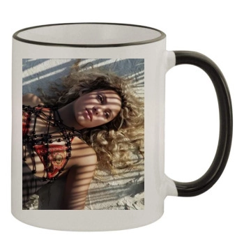 Shakira 11oz Colored Rim & Handle Mug