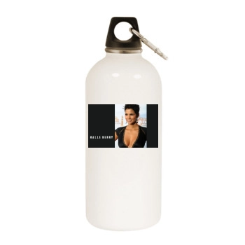 Halle Berry White Water Bottle With Carabiner