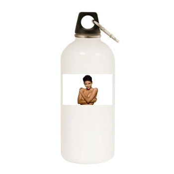 Halle Berry White Water Bottle With Carabiner