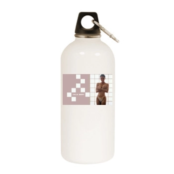 Halle Berry White Water Bottle With Carabiner