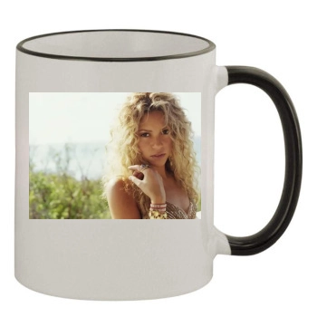 Shakira 11oz Colored Rim & Handle Mug