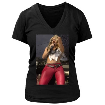 Shakira Women's Deep V-Neck TShirt