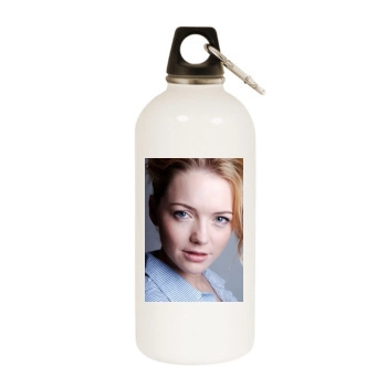 Hannah Spearritt White Water Bottle With Carabiner