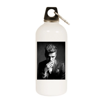 Hayden Christensen White Water Bottle With Carabiner