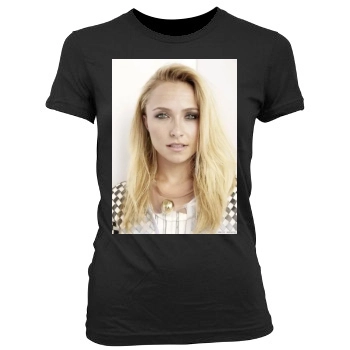 Hayden Panettiere Women's Junior Cut Crewneck T-Shirt