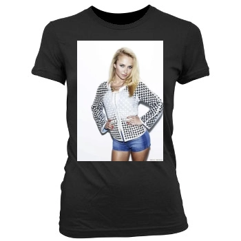 Hayden Panettiere Women's Junior Cut Crewneck T-Shirt