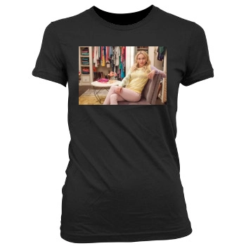 Hayden Panettiere Women's Junior Cut Crewneck T-Shirt