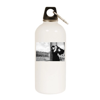 Hayley Atwell White Water Bottle With Carabiner