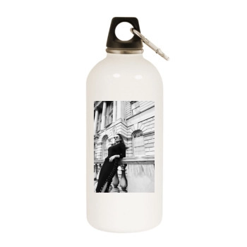 Hayley Atwell White Water Bottle With Carabiner