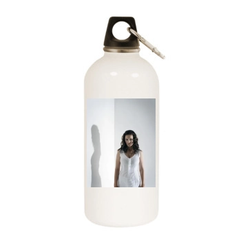 Hayley Atwell White Water Bottle With Carabiner