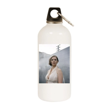 Hayley Atwell White Water Bottle With Carabiner