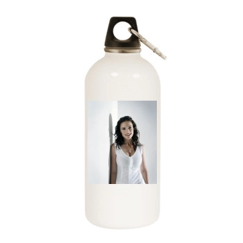 Hayley Atwell White Water Bottle With Carabiner