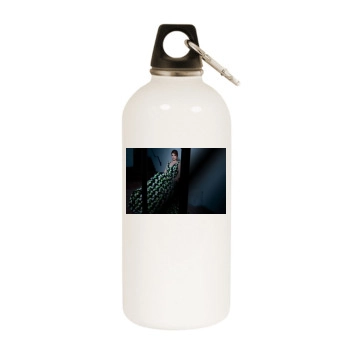 Hayley Atwell White Water Bottle With Carabiner