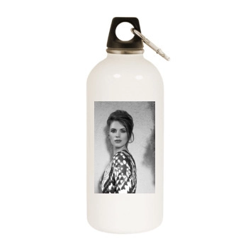 Hayley Atwell White Water Bottle With Carabiner