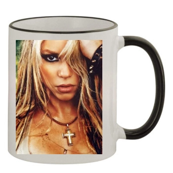 Shakira 11oz Colored Rim & Handle Mug