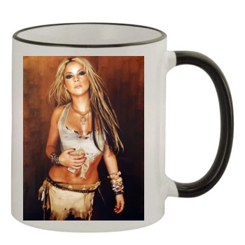 Shakira 11oz Colored Rim & Handle Mug