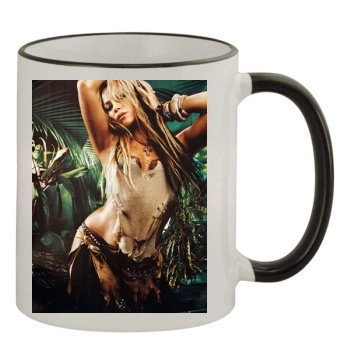 Shakira 11oz Colored Rim & Handle Mug