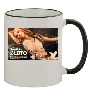 Shakira 11oz Colored Rim & Handle Mug