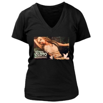 Shakira Women's Deep V-Neck TShirt