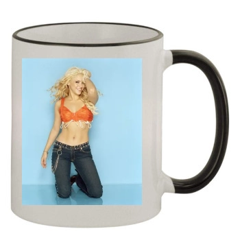 Shakira 11oz Colored Rim & Handle Mug