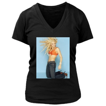 Shakira Women's Deep V-Neck TShirt