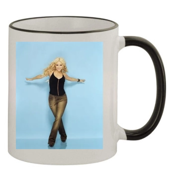 Shakira 11oz Colored Rim & Handle Mug