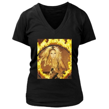 Shakira Women's Deep V-Neck TShirt