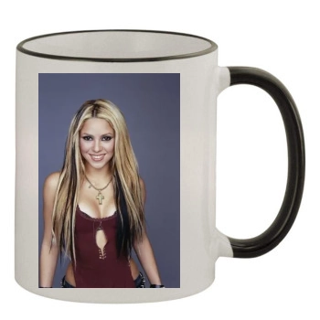 Shakira 11oz Colored Rim & Handle Mug