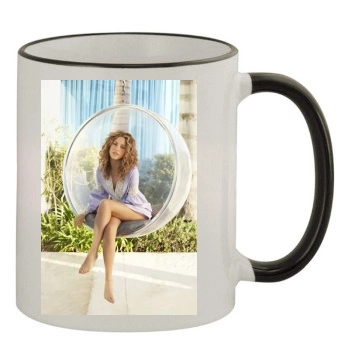 Shakira 11oz Colored Rim & Handle Mug