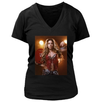 Shakira Women's Deep V-Neck TShirt