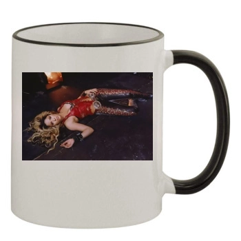 Shakira 11oz Colored Rim & Handle Mug