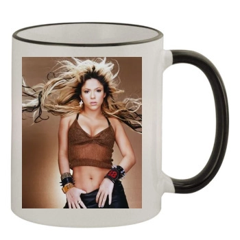 Shakira 11oz Colored Rim & Handle Mug