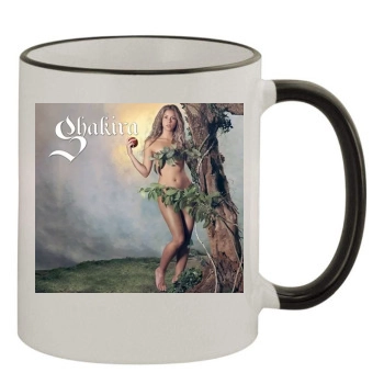 Shakira 11oz Colored Rim & Handle Mug