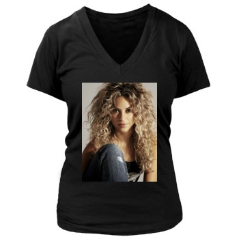 Shakira Women's Deep V-Neck TShirt