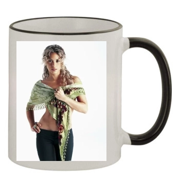 Shakira 11oz Colored Rim & Handle Mug