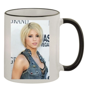 Shakira 11oz Colored Rim & Handle Mug